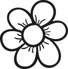 Garden Daisy Sticker Svg Vector, Free Vectors File